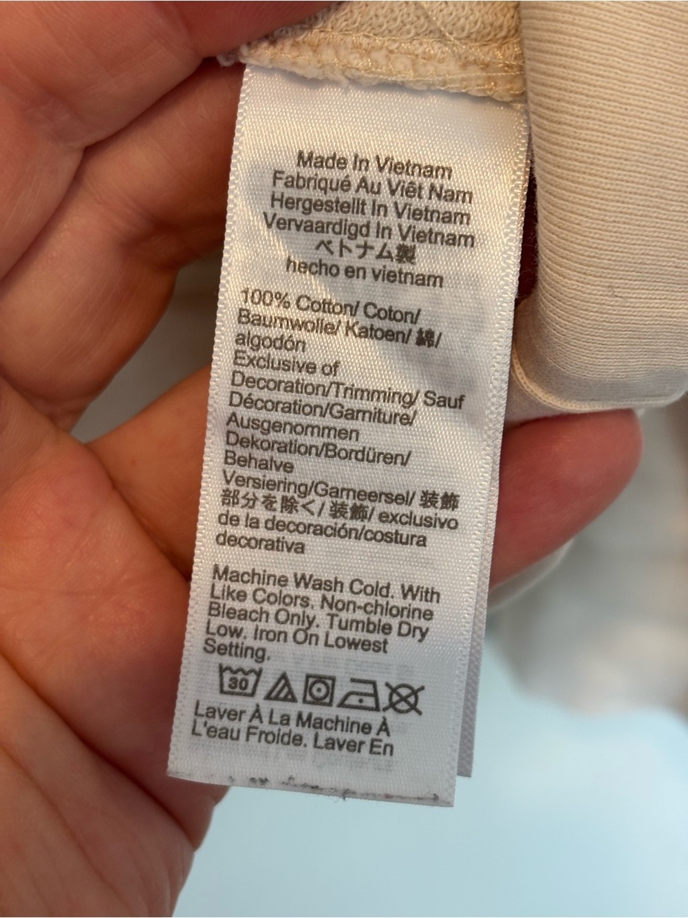 J. Crew Light Cream Drawstring Hoodie - Picture 4 of 4
